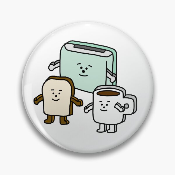 Item preview, a flat Bread guy, a Cup guy and a Toaster guy designed and sold by superbaechoo.