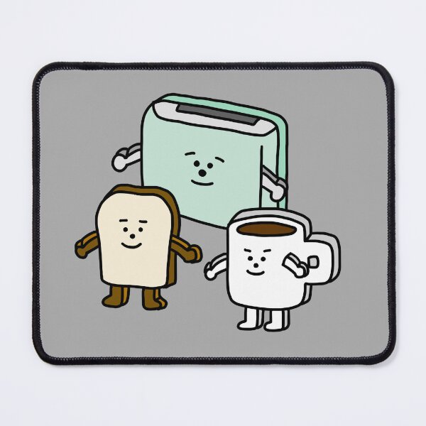 Item preview, a flat Bread guy, a Cup guy and a Toaster guy designed and sold by superbaechoo.