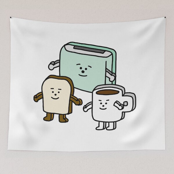 Item preview, a flat Bread guy, a Cup guy and a Toaster guy designed and sold by superbaechoo.