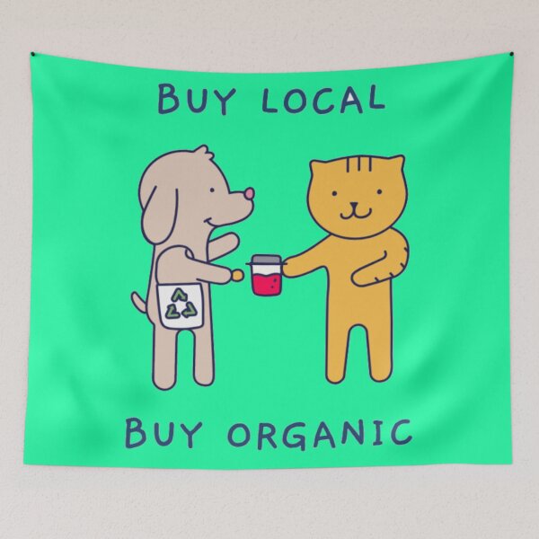 Item preview, Buy Local Buy Organic Eco Friendly Cat Dog designed and sold by GenZFashion000.
