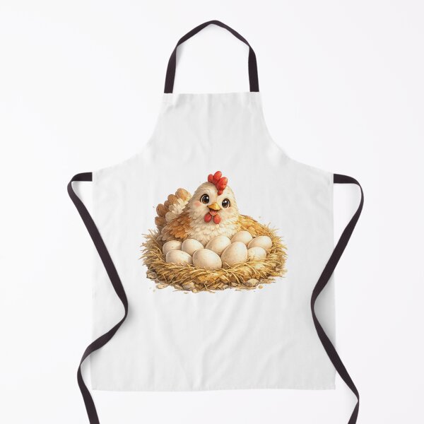 Item preview, Cute Hen Nesting Fresh Eggs designed and sold by krujoArt.