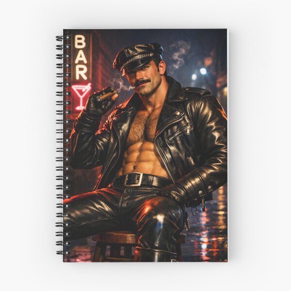 Artikelvorschau, Gay Leather Bar Cigar Smoking Daddy Berlin Leder Pride Grafikdesign entworfen und verkauft von ItsAKinkThing.