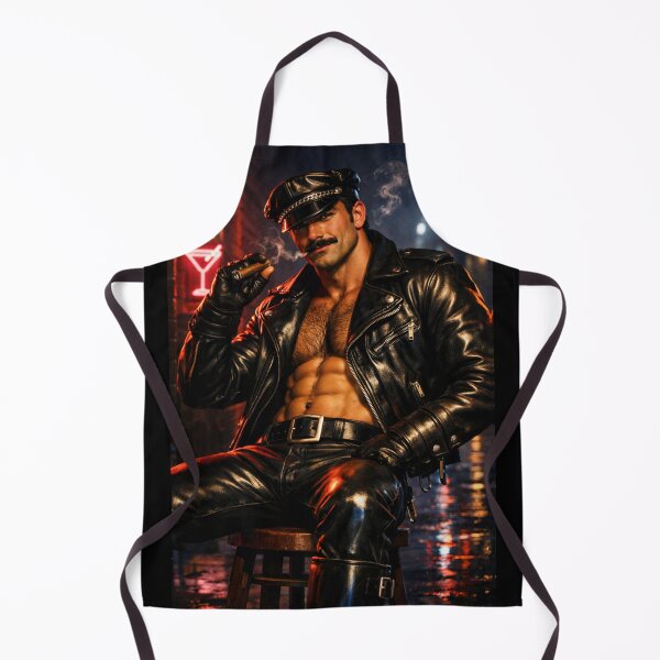 Item preview, Gay Leather Bar Cigar Smoking Daddy Berlin Leder Pride Graphic Design designed and sold by ItsAKinkThing.