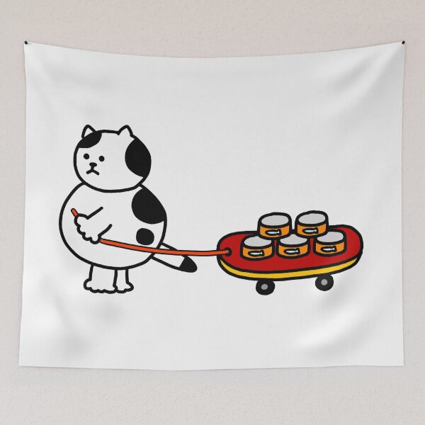 Item preview, a Cat pulling a cart designed and sold by superbaechoo.