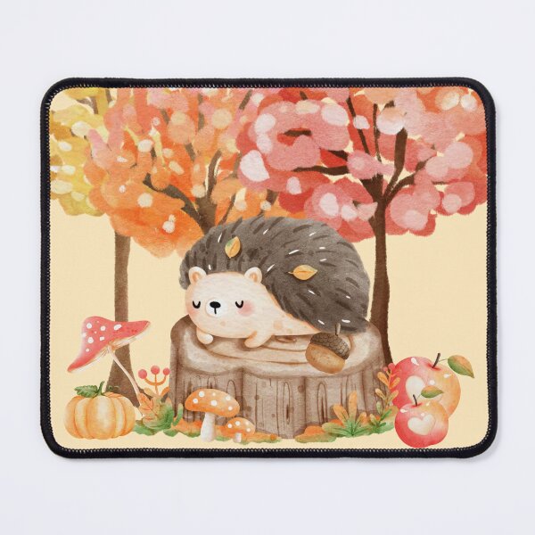 Item preview, Sleeping Hedgehog in Autumn Forest designed and sold by Whimsical Wayfarer.