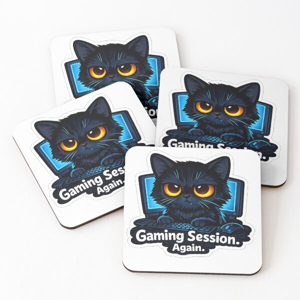 Item preview, 3AM Gaming Cat Sticker | Cozy Gamer Kawaii Cat Decal designed and sold by CozyNekoClub.