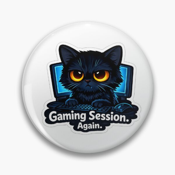 Item preview, 3AM Gaming Cat Sticker | Cozy Gamer Kawaii Cat Decal designed and sold by CozyNekoClub.