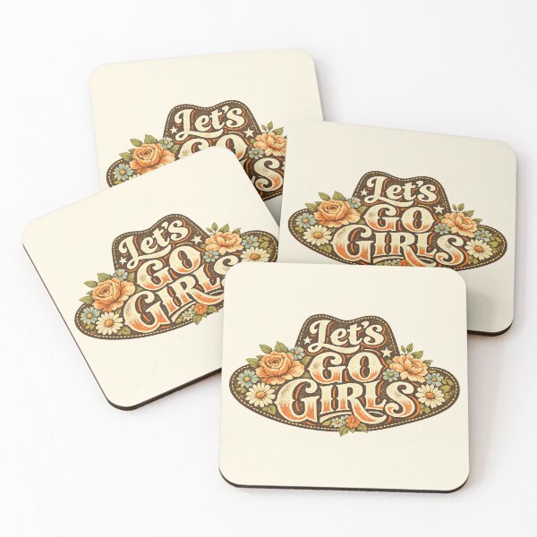 Item preview, Let's Go Girls, Retro Vintage Floral designed and sold by graphic-genie.