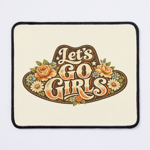 Item preview, Let's Go Girls, Retro Vintage Floral designed and sold by graphic-genie.