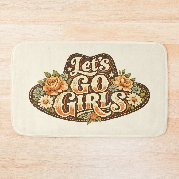 Item preview, Let's Go Girls, Retro Vintage Floral designed and sold by graphic-genie.