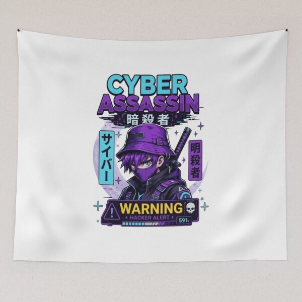 Item preview, Cyber Assassin Hacker Alert Anime Design designed and sold by Ahmedsyde.
