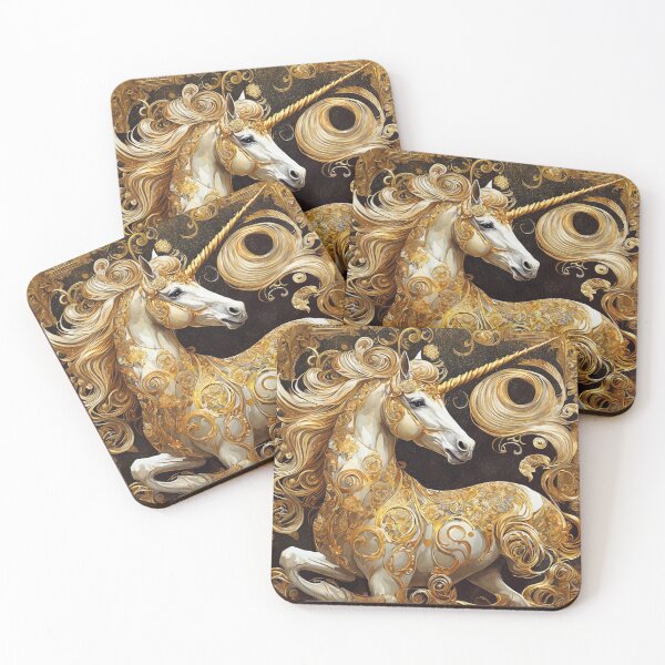 Item preview, Filigree Gold Unicorn designed and sold by purplesensation.