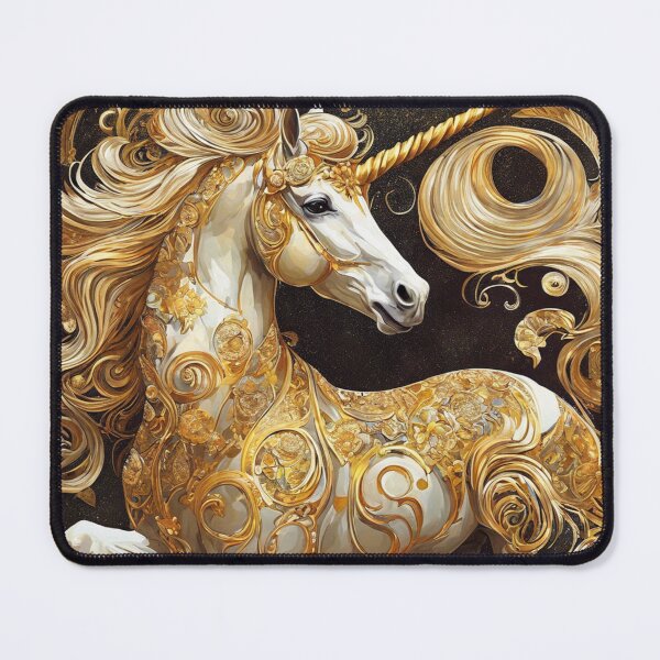 Artikelvorschau, Filigranes goldenes Einhorn entworfen und verkauft von purplesensation.