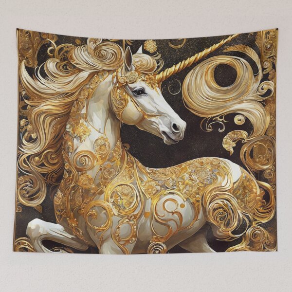 Item preview, Filigree Gold Unicorn designed and sold by purplesensation.