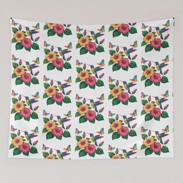 Item preview, Colorful Hummingbird Wildflowers  designed and sold by QuiteOrbit.