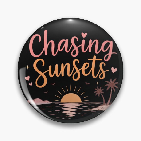 Item preview, Chasing Sunsets Cute Travel Quote Design | Beach Sunset Aesthetic Typography Sticker designed and sold by Sanika arts .