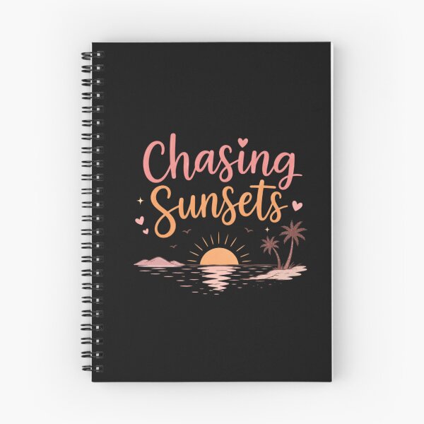 Item preview, Chasing Sunsets Cute Travel Quote Design | Beach Sunset Aesthetic Typography Sticker designed and sold by Sanika arts .
