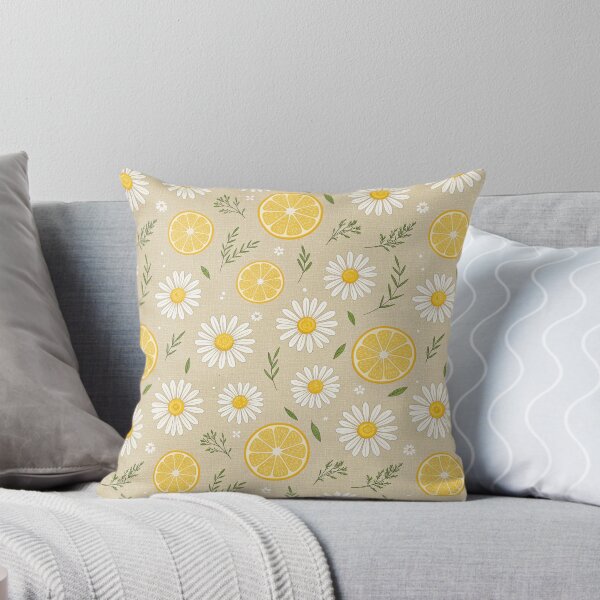 Item preview, Lemon and Daisy Floral Pattern | Sunny Citrus Meadow Aesthetic | Bohemian Lemon Flower Garden | Cute Lemon Daisy Cottagecore | Retro Summer Fruit Pattern | Fresh Citrus Floral Print designed and sold by VivaFy.
