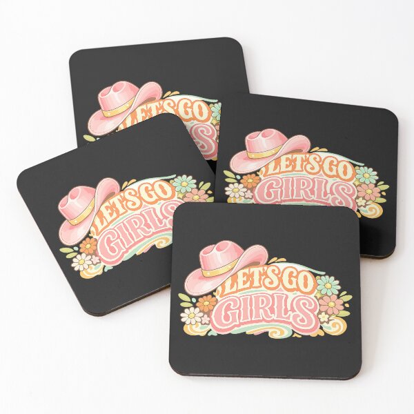Item preview, Let's Go Girls, Retro Vintage Pastel Floral designed and sold by graphic-genie.
