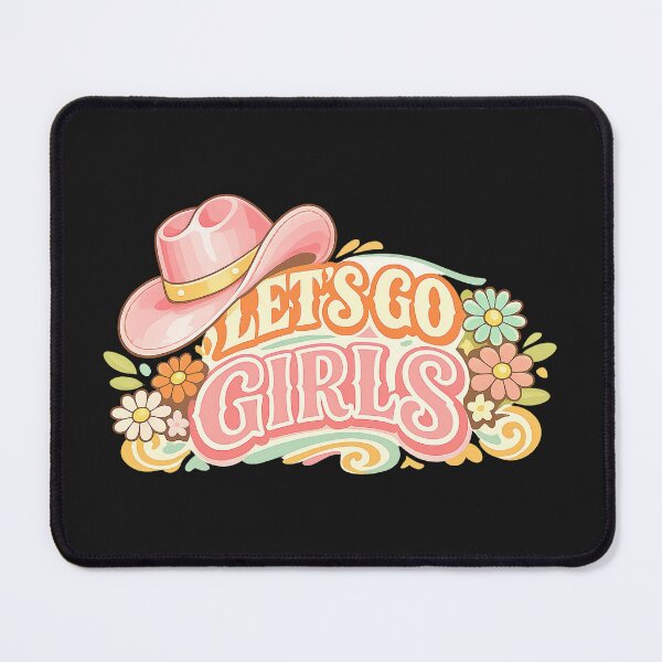 Item preview, Let's Go Girls, Retro Vintage Pastel Floral designed and sold by graphic-genie.