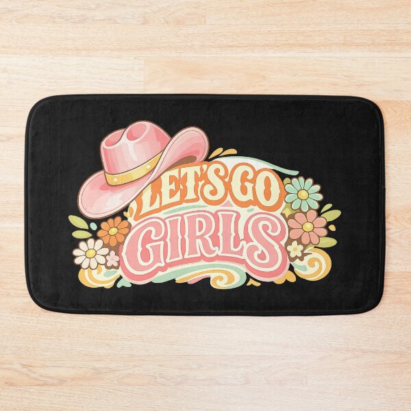 Item preview, Let's Go Girls, Retro Vintage Pastel Floral designed and sold by graphic-genie.