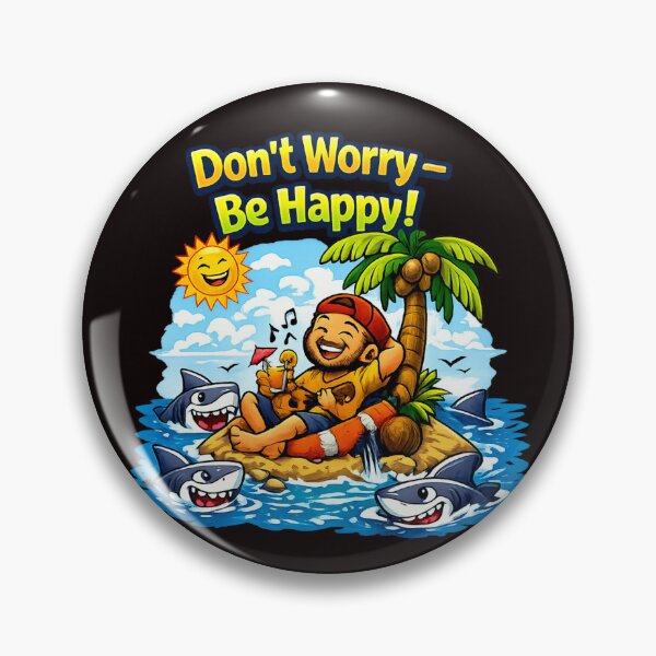 Item preview, Don’t Worry — Be Happy! Tropical Chill Cartoon designed and sold by ivodanivan.