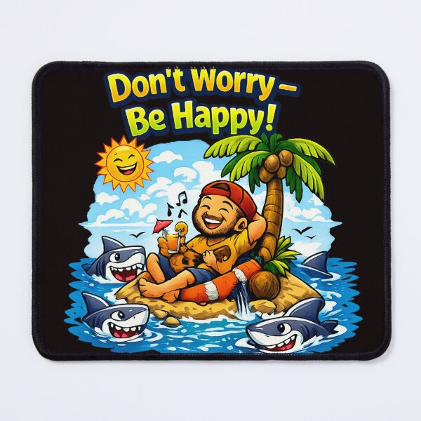 Item preview, Don’t Worry — Be Happy! Tropical Chill Cartoon designed and sold by ivodanivan.