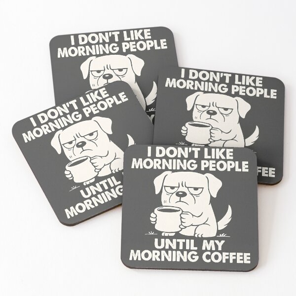 Item preview, Morning People Grumpy Coffee Humor designed and sold by MaurizioDesign.