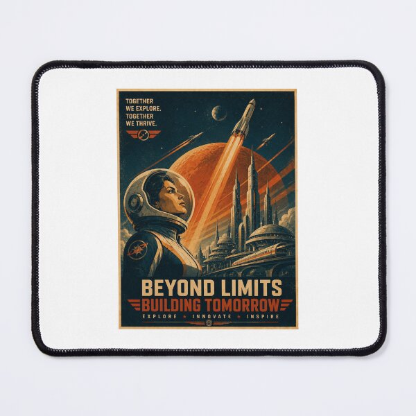 Item preview, Beyond Limits Building Tomorrow – Retro Futuristic Space designed and sold by Fleetwood1994.