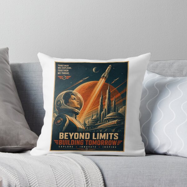 Item preview, Beyond Limits Building Tomorrow – Retro Futuristic Space designed and sold by Fleetwood1994.