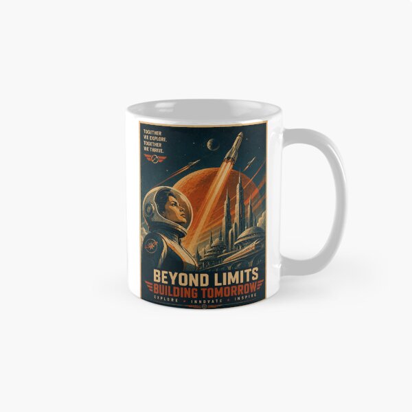 Item preview, Beyond Limits Building Tomorrow – Retro Futuristic Space designed and sold by Fleetwood1994.