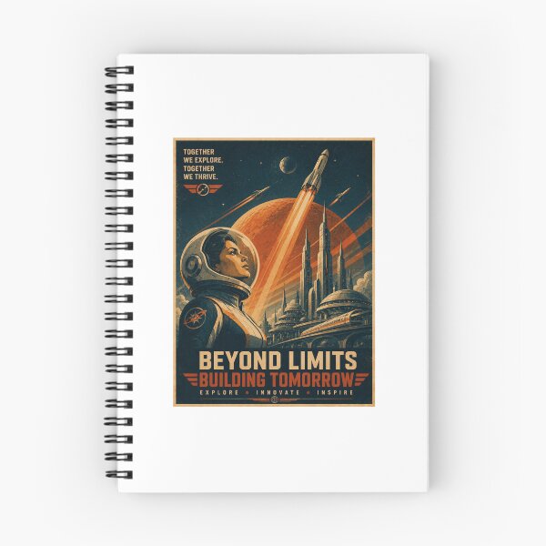 Item preview, Beyond Limits Building Tomorrow – Retro Futuristic Space designed and sold by Fleetwood1994.
