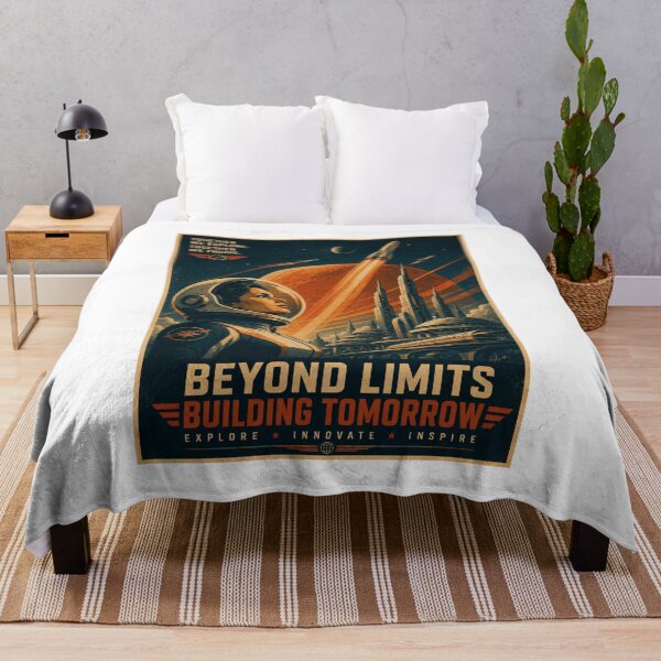 Item preview, Beyond Limits Building Tomorrow – Retro Futuristic Space designed and sold by Fleetwood1994.