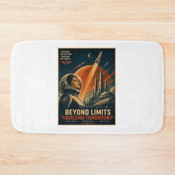 Item preview, Beyond Limits Building Tomorrow – Retro Futuristic Space designed and sold by Fleetwood1994.