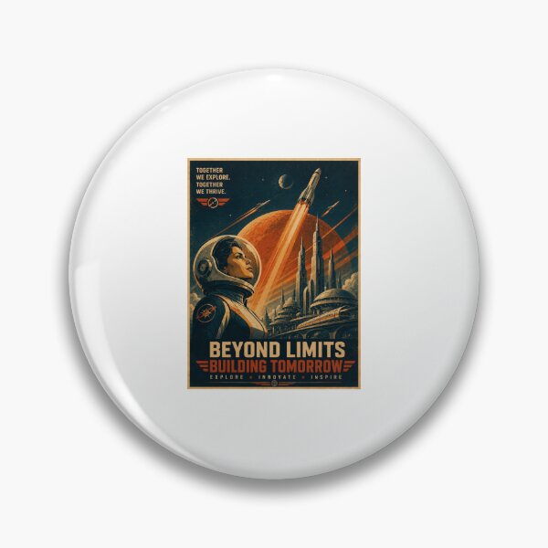 Item preview, Beyond Limits Building Tomorrow – Retro Futuristic Space designed and sold by Fleetwood1994.