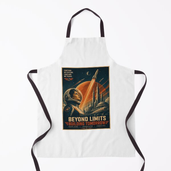 Item preview, Beyond Limits Building Tomorrow – Retro Futuristic Space designed and sold by Fleetwood1994.