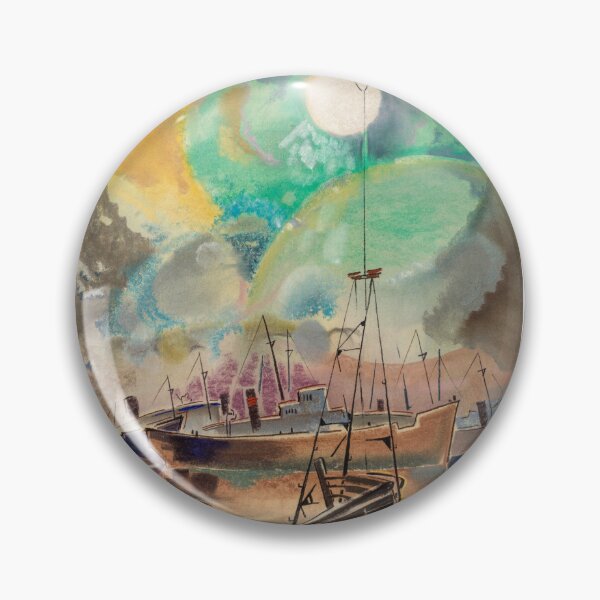 Artikelvorschau, Lebhafte Hafenszene, expressionistische Boote entworfen und verkauft von Ariadne-Creates.