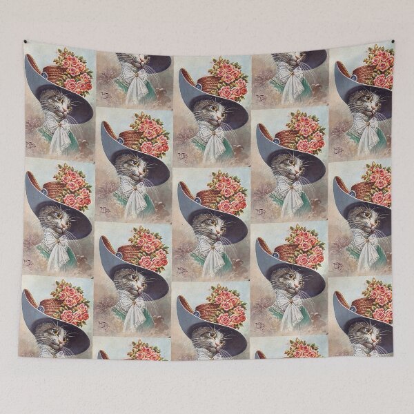 Item preview, Vintage Fancy Cat in Hat designed and sold by LiszaB.