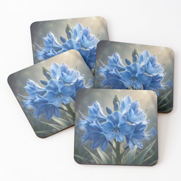 Artikelvorschau, Blaue Trompetenblumen entworfen und verkauft von Kirrindy Designs.