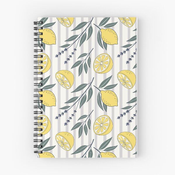 Item preview, Lemon and Lavender Stripe Pattern | Fresh Citrus Garden Aesthetic | Vintage Lemon Grove Design | Boho Lemon and Herb Print | Sunny Mediterranean Lemon Stripe | Retro Citrus Botanical Pattern designed and sold by VivaFy.