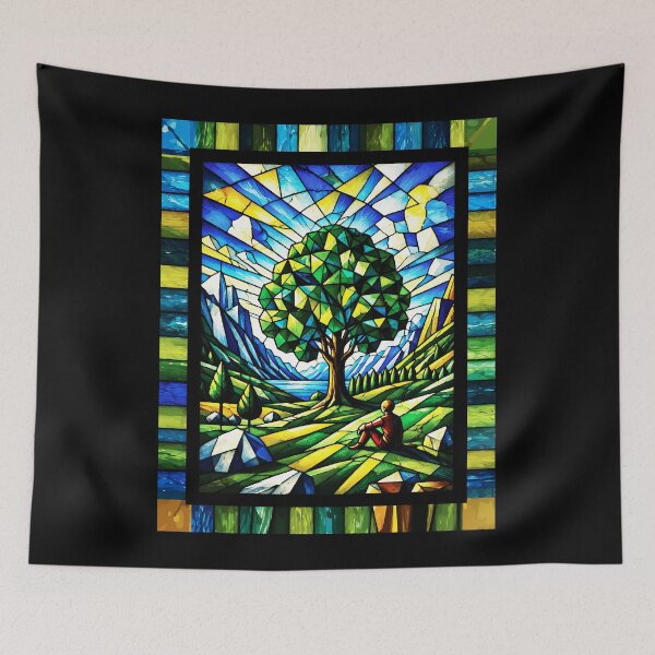 Item preview, Stained Glass Tree of Serenity designed and sold by RamyGallery.
