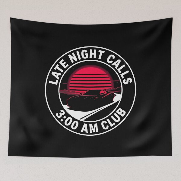 Item preview, Synthwave 80s Retro Car Late Night Calls Graphic designed and sold by SplashTastic.