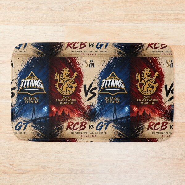 Item preview, Royal Challengers Bangalore vs Gujarat Titans – IPL Rivalry art designed and sold by Crick-Art.