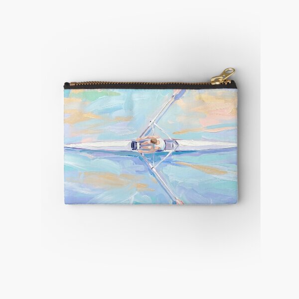 Item preview, Single Scull on River Aerial Rowing Abstract  designed and sold by Pastelle Art.