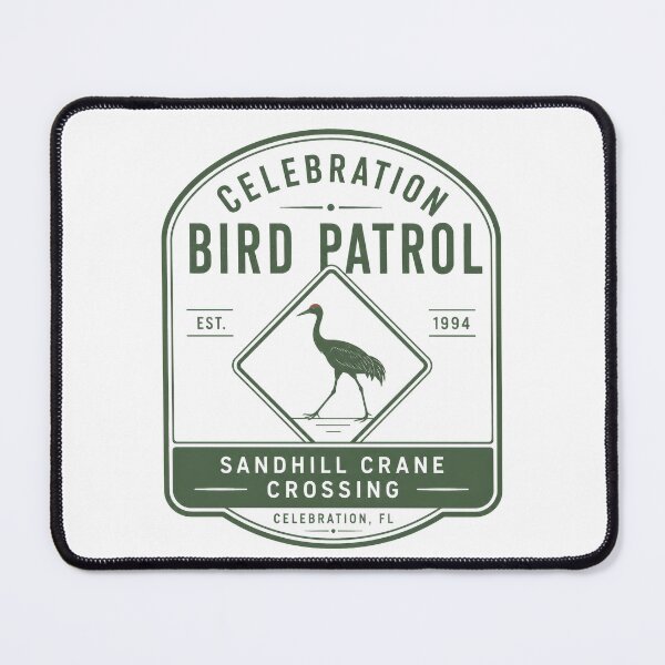 Item preview, Celebration, Florida Bird Patrol Sandhill Crane Crossing Sign designed and sold by pixiedustpaint.