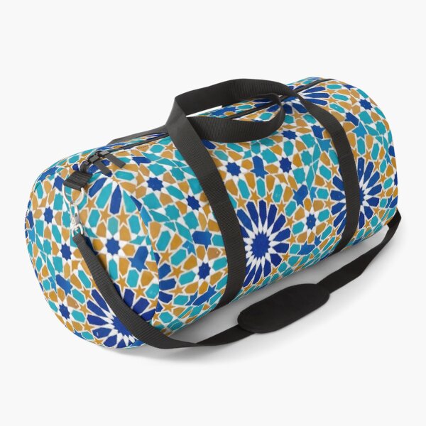 Item preview, Moroccan Geometric Blue and Gold Zellij Pattern designed and sold by SplashTastic.
