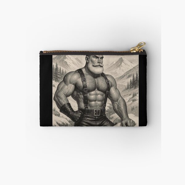 Item preview, Gay Leather Christmas In July Australia Fistful of Snow Lumberjack Daddy Christmas Graphic Design designed and sold by ItsAKinkThing.