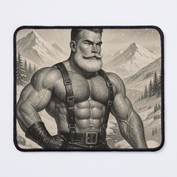 Item preview, Gay Leather Christmas In July Australia Fistful of Snow Lumberjack Daddy Christmas Graphic Design designed and sold by ItsAKinkThing.