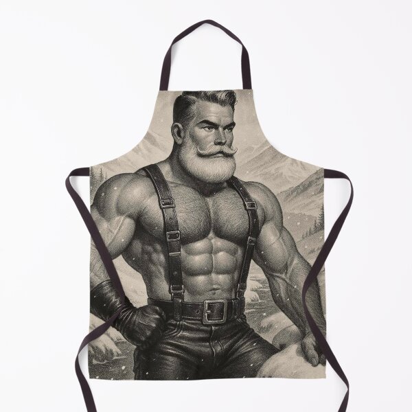Item preview, Gay Leather Christmas In July Australia Fistful of Snow Lumberjack Daddy Christmas Graphic Design designed and sold by ItsAKinkThing.