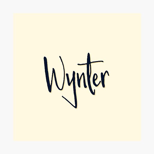 Item preview, WYNTER personalized type design designed and sold by CharlottePlaceArt.